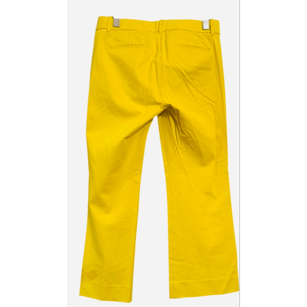 NWT Women's J.Crew Teddie Yellow Crop Trousers Size 2 - Picture 4 of 12